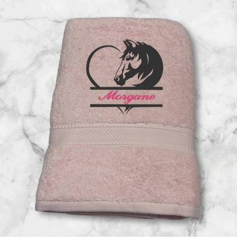 Serviette motif + prnom